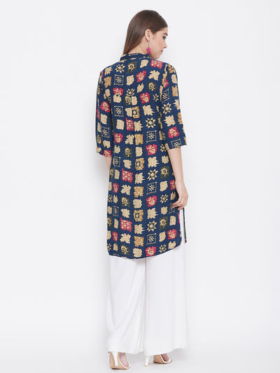Multicolor Abstract Printed Kurti