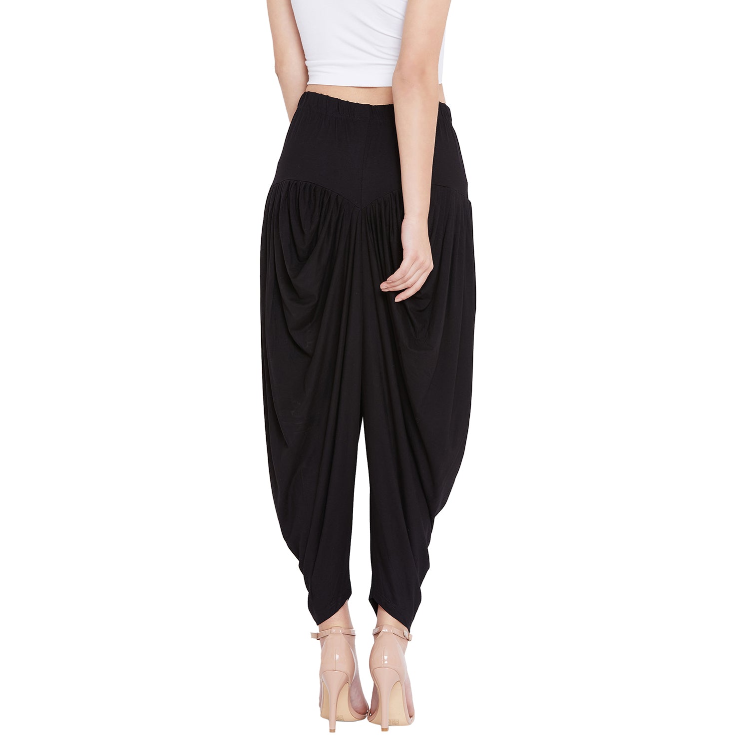 Black Viscose Plain Dhoti