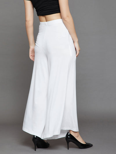 White Plain Viscose Palazzo