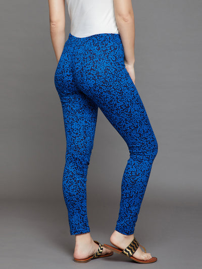 Blue Printed Legging