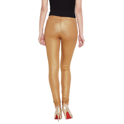Gold Shimmer Leggings - Chudi Length