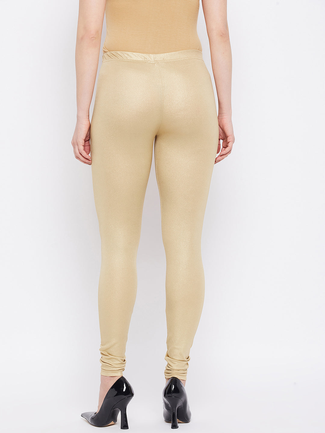 Light Gold Shimmer Leggings - Chudi Length 3XL Chudi