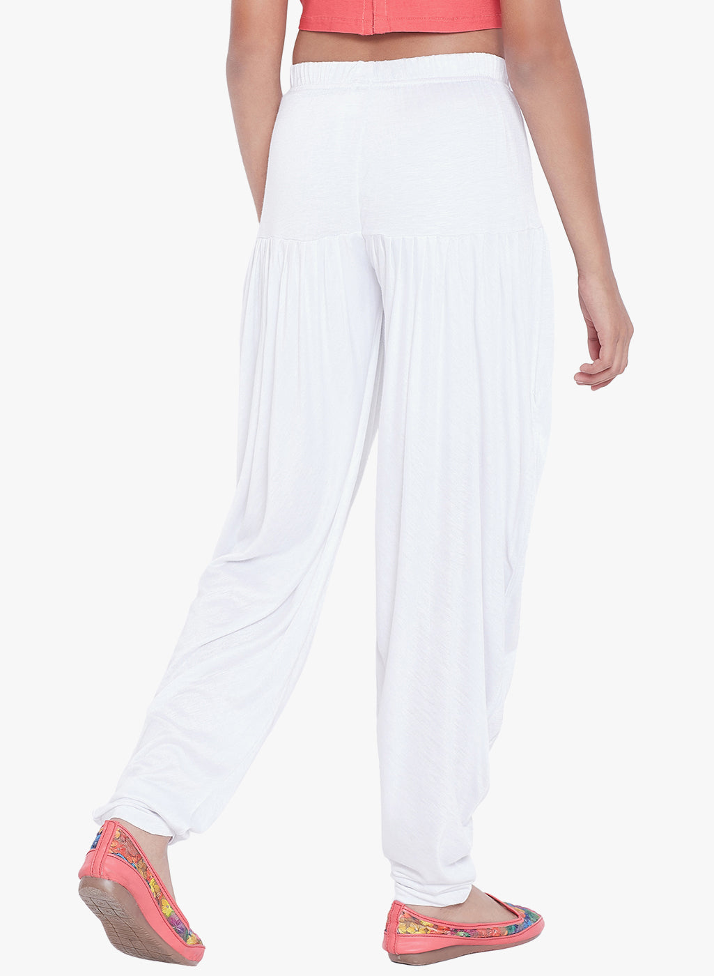 White Viscose Dhoti Pants
