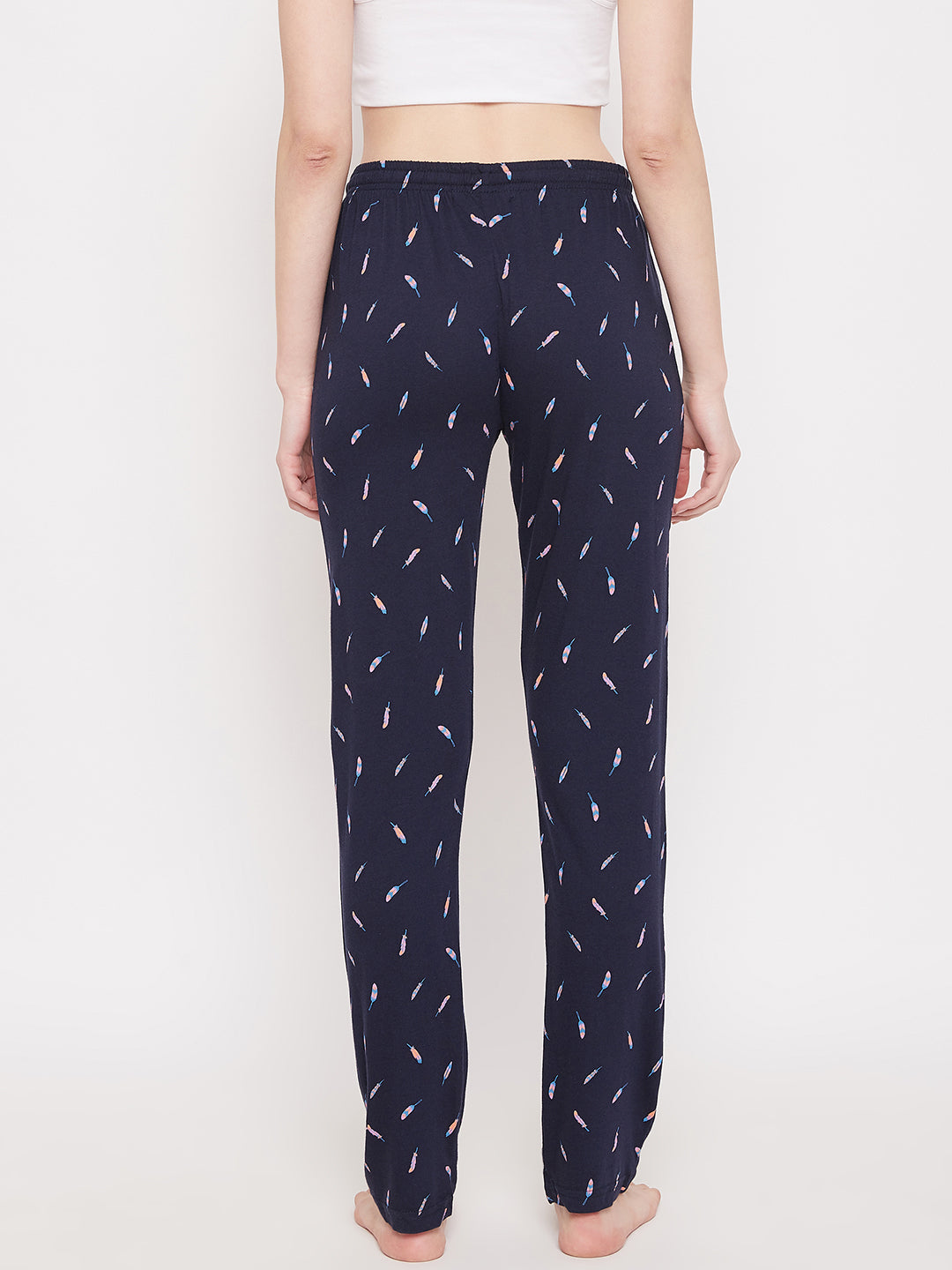 Women's Navy Blue Candy Printed Pajama