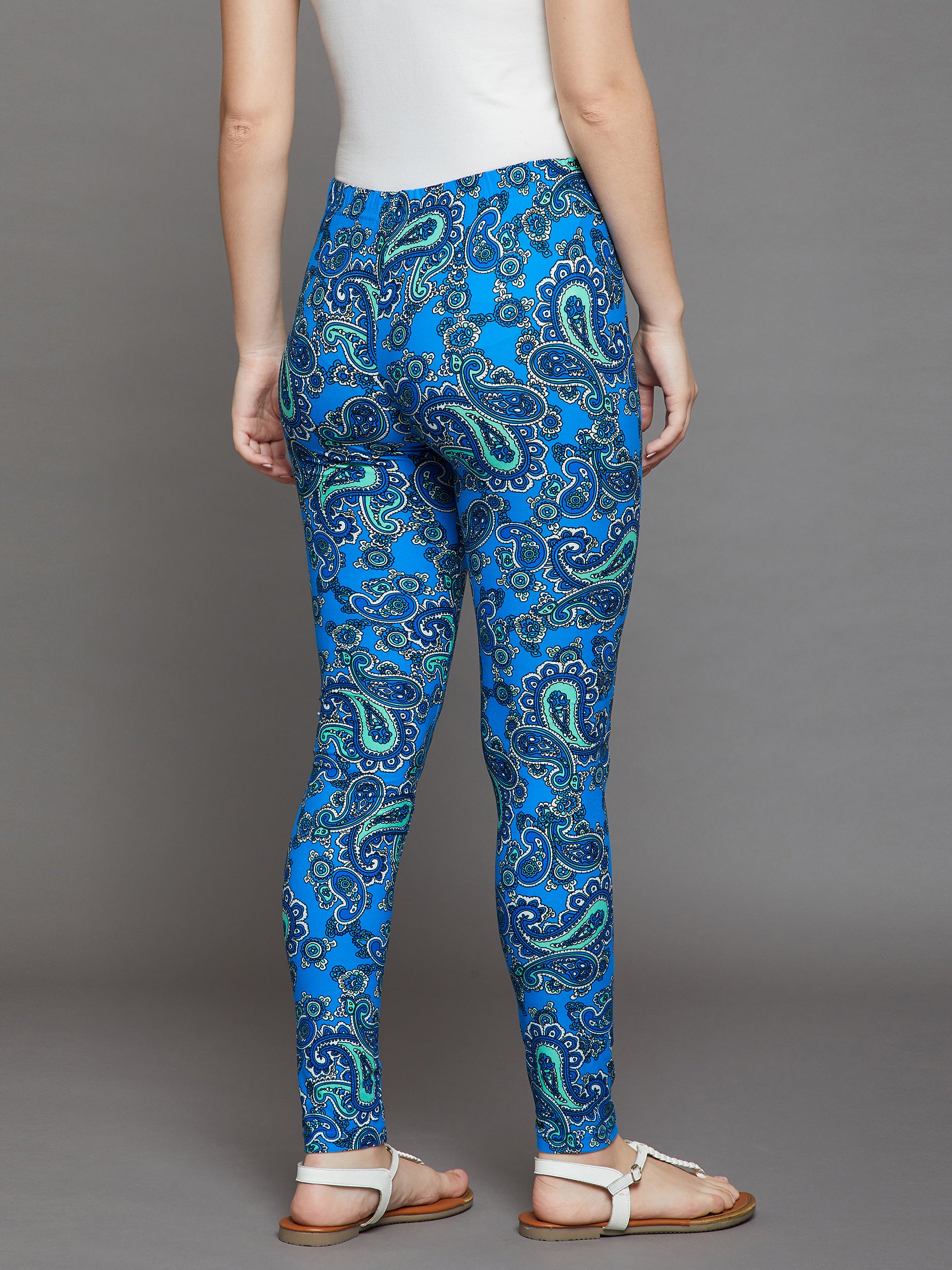 Sky Blue Printed Legging