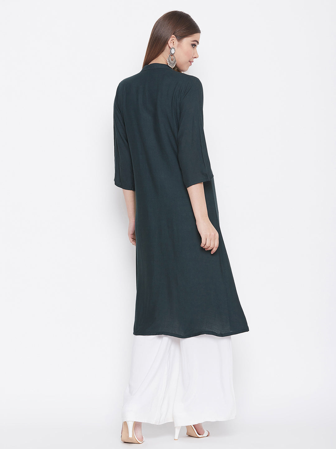 Dark Grey Solid Color Kurti