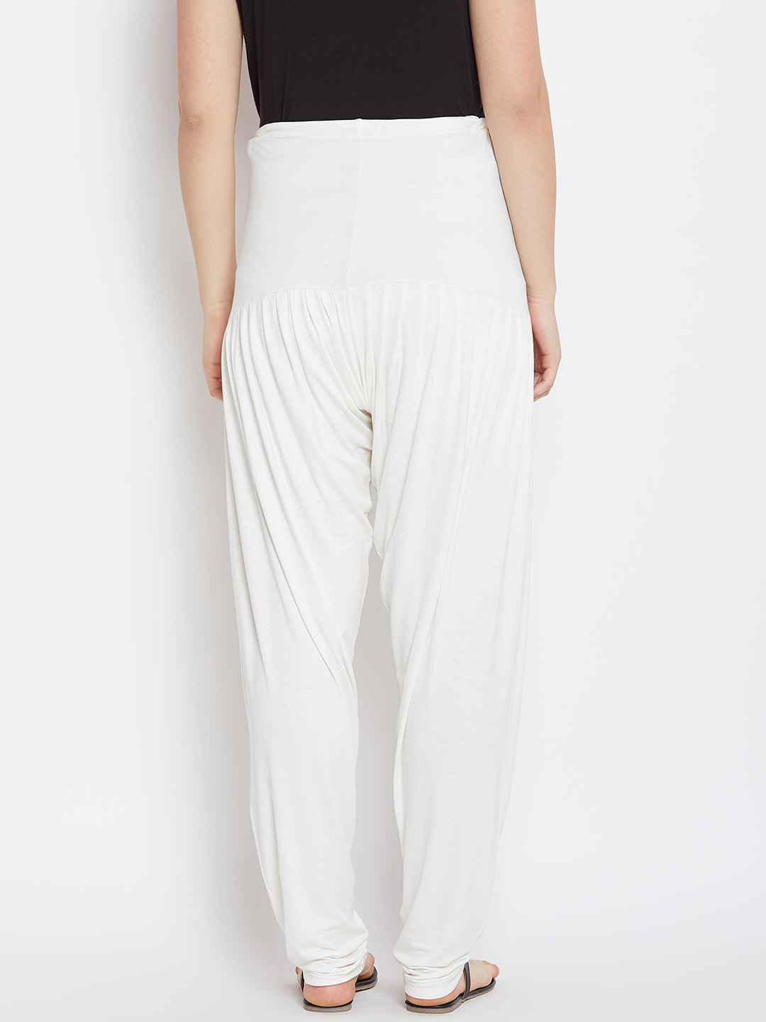 Off White Plain Viscose Patiala