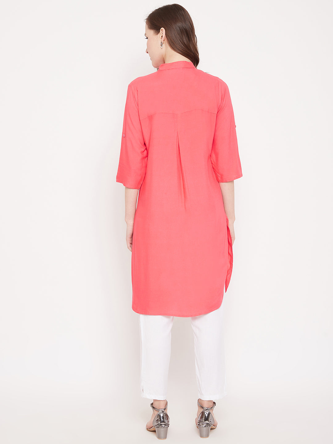 Peach Solid Color Kurti