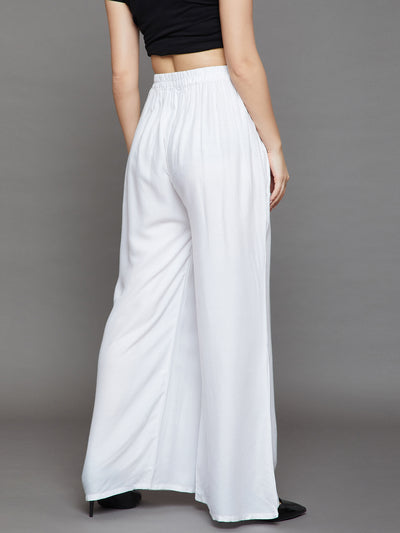 White Plain Rayon Palazzo