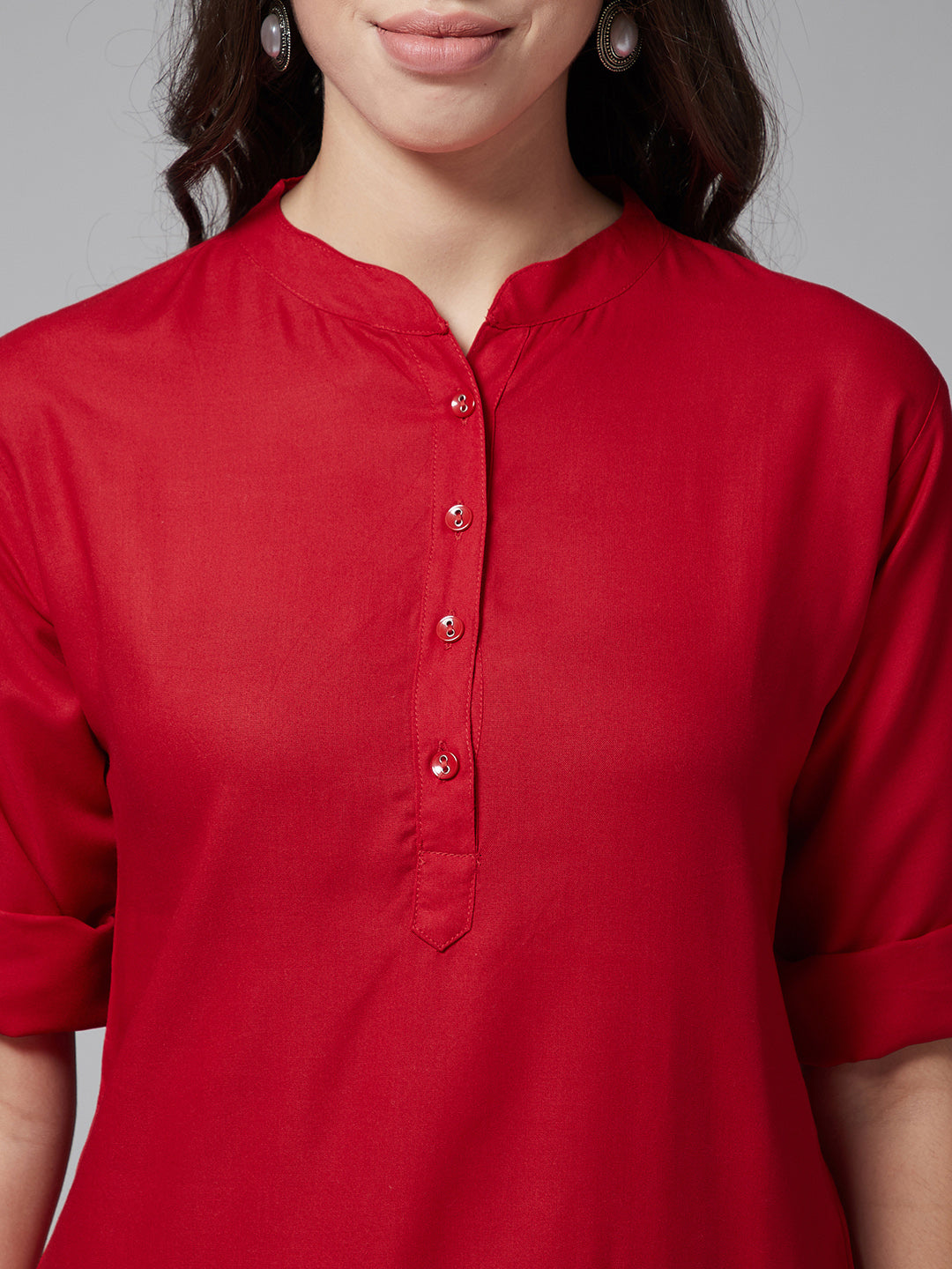 Regimental Stripes Patiala with Red Kurti Set