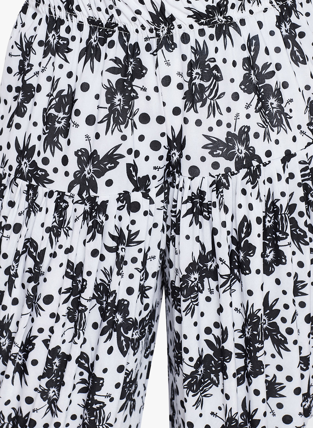 Polka Floral Printed Dhoti