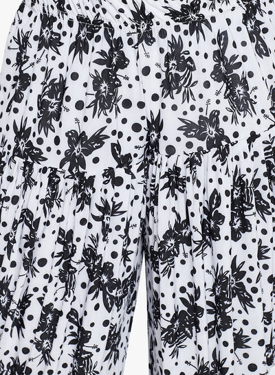 Polka Floral Printed Dhoti
