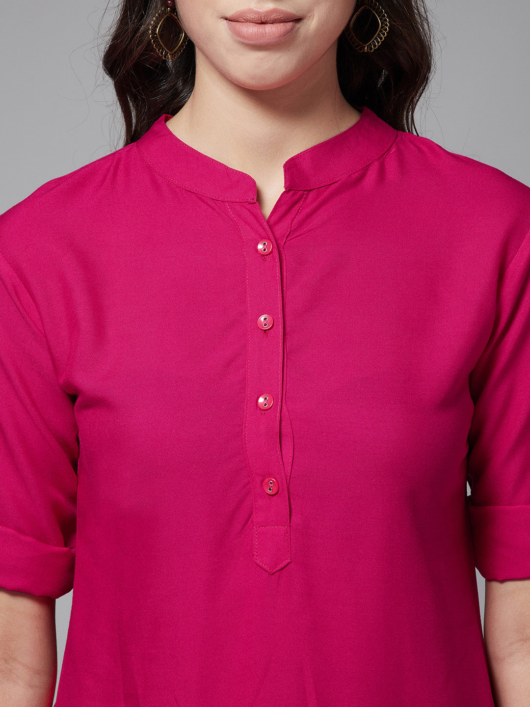 Magenta Top with Floral Patiala Set