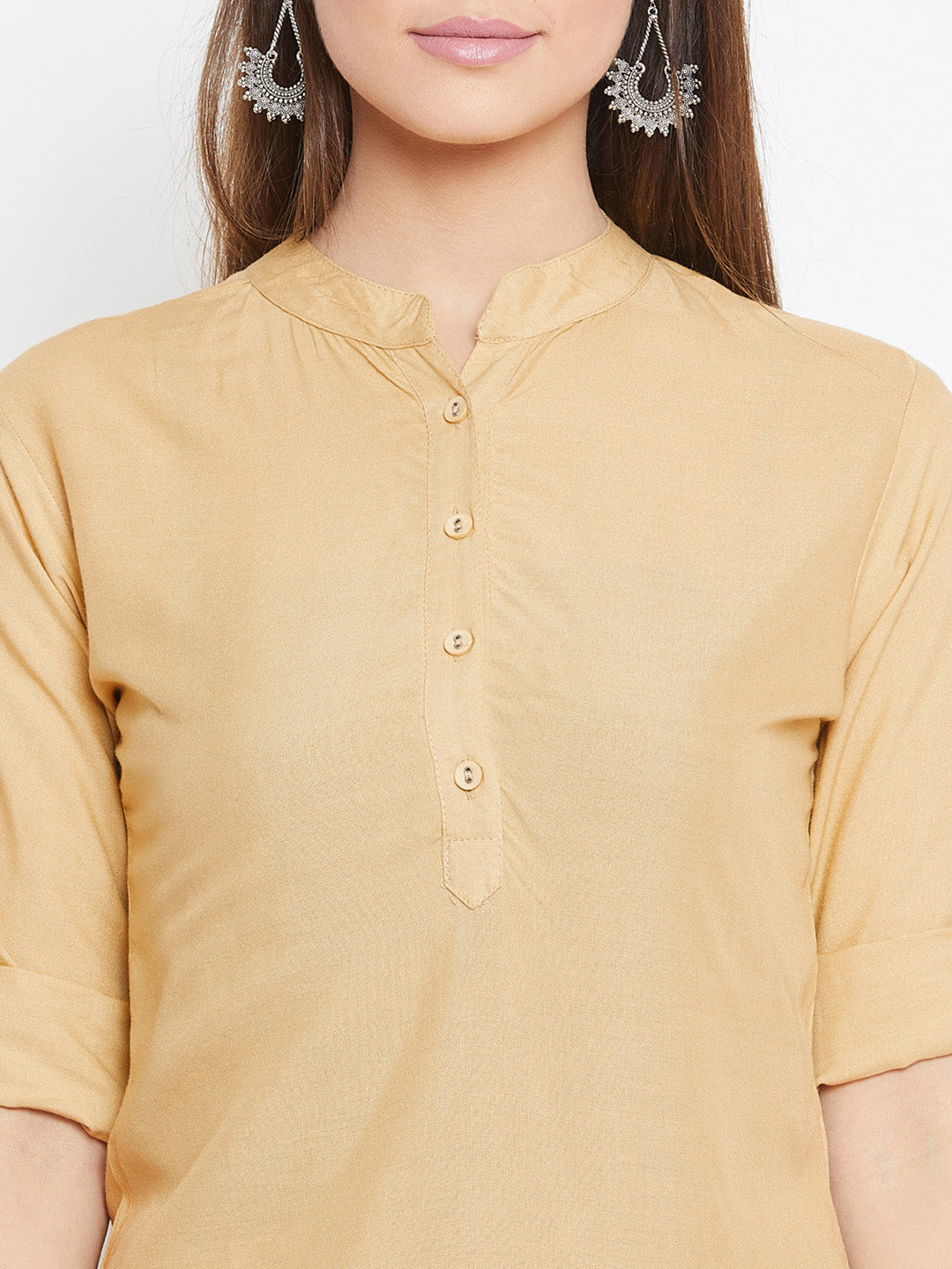 Ditsy Print Patiala with Fawn Kurti Set