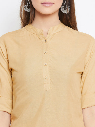 Ditsy Print Patiala with Fawn Kurti Set