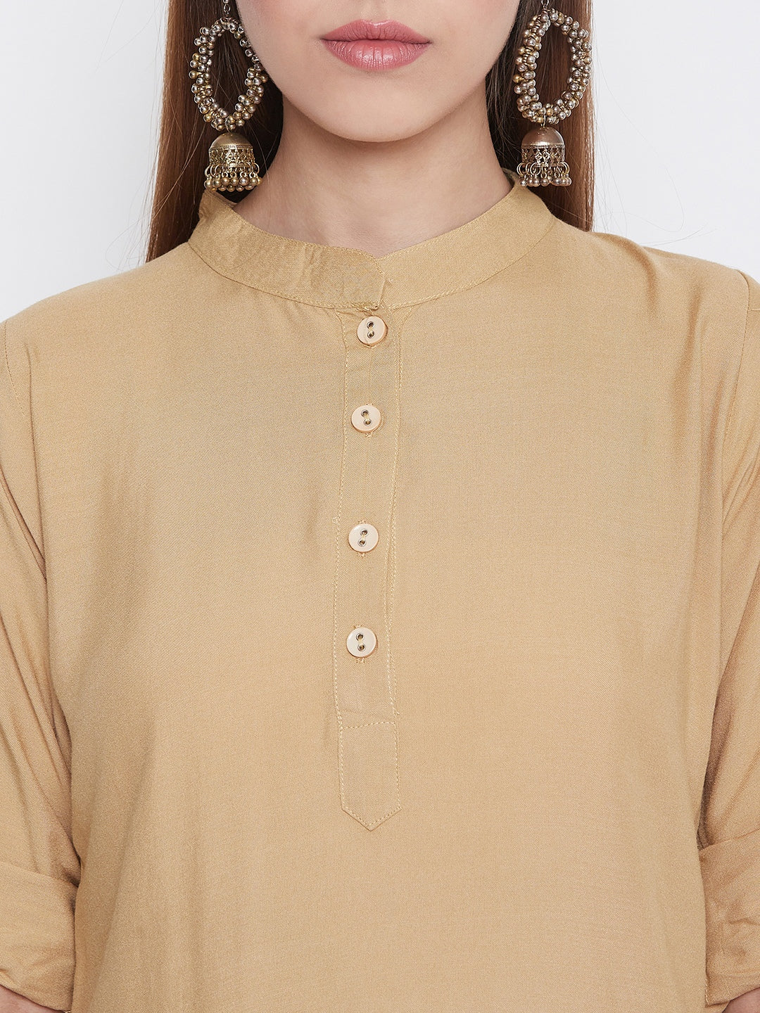 Ikat Print Patiala with Tan Brown Kurti Set