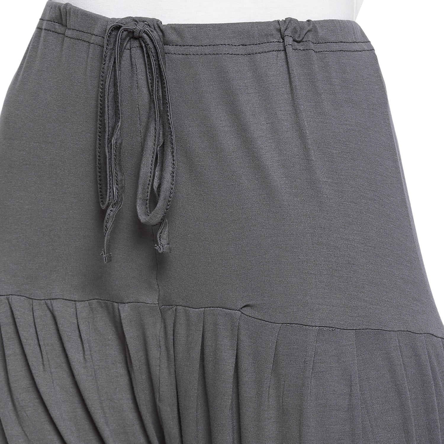 Dark Grey Plain Viscose Patiala