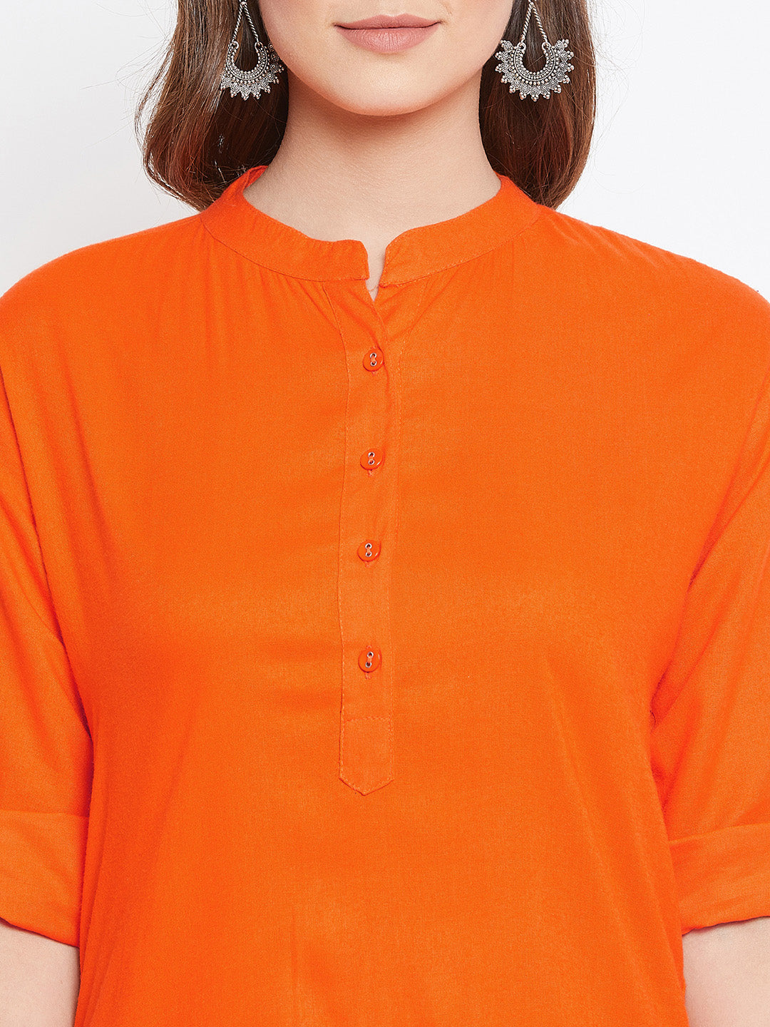 Vector Print Patiala with Orange Kurti Set