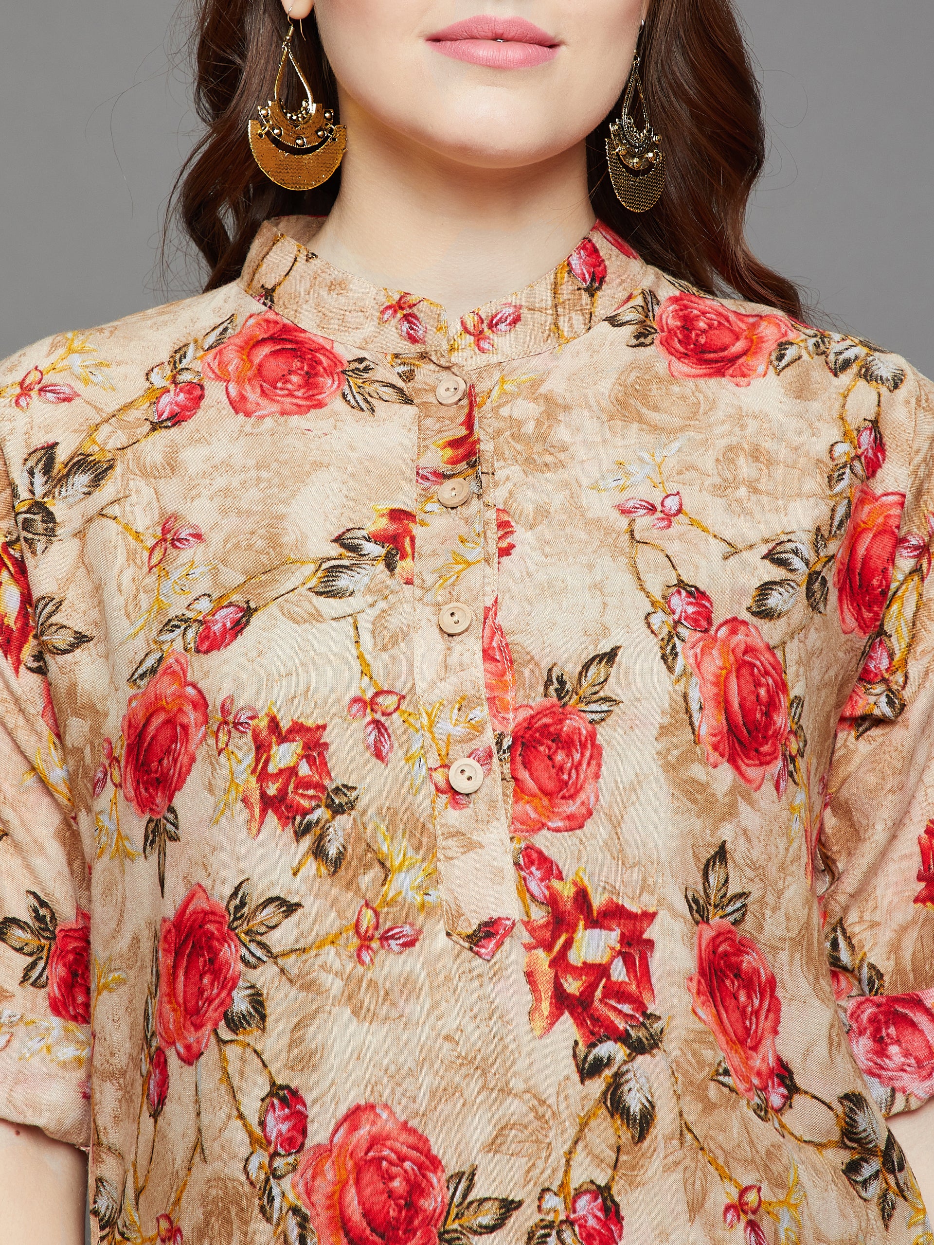 Rose Floral Printed Kurti