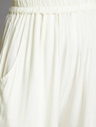 Off White Embroidery Palazzo
