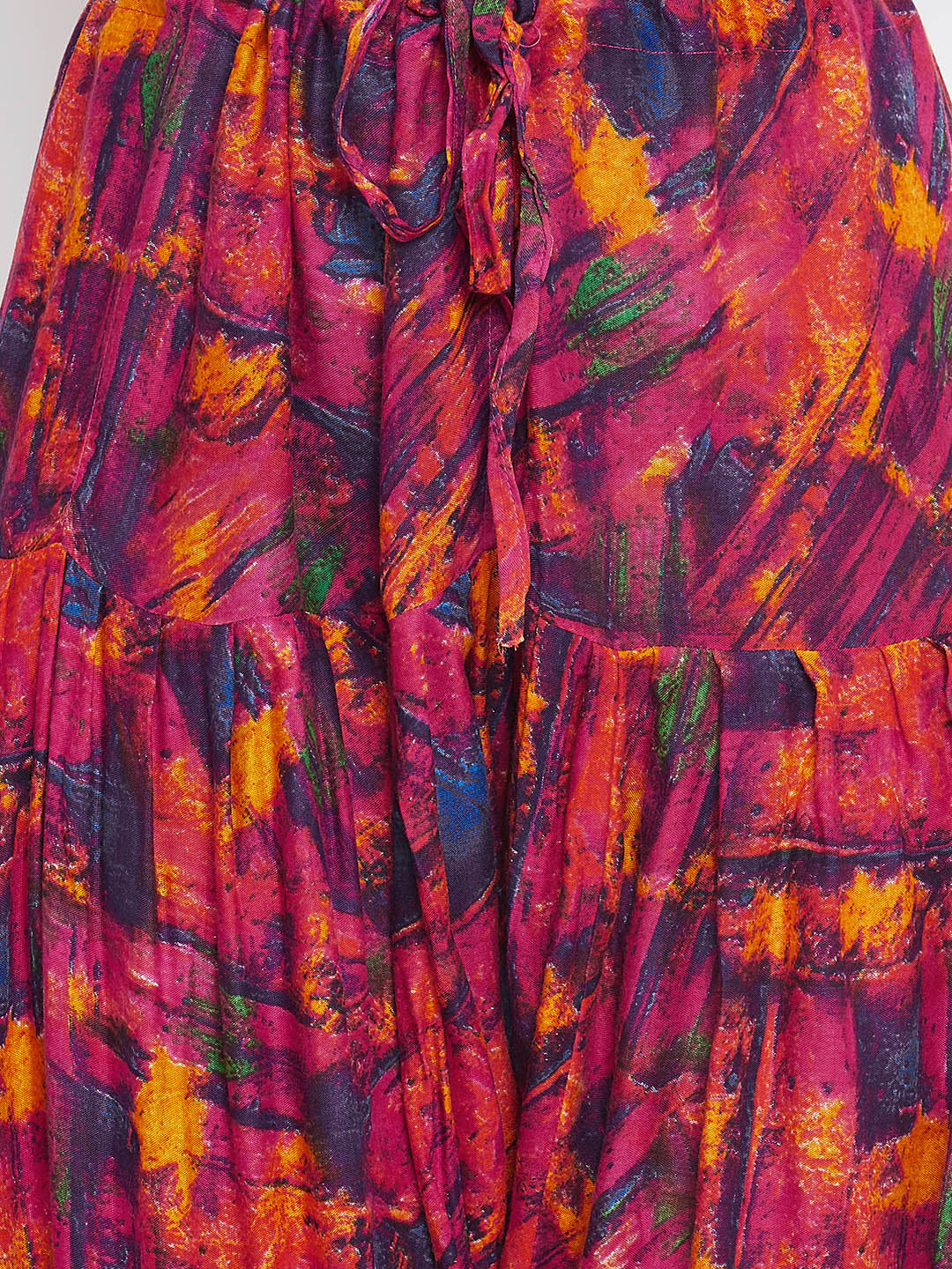 Abstract Print Printed Rayon Patiala with Dupatta