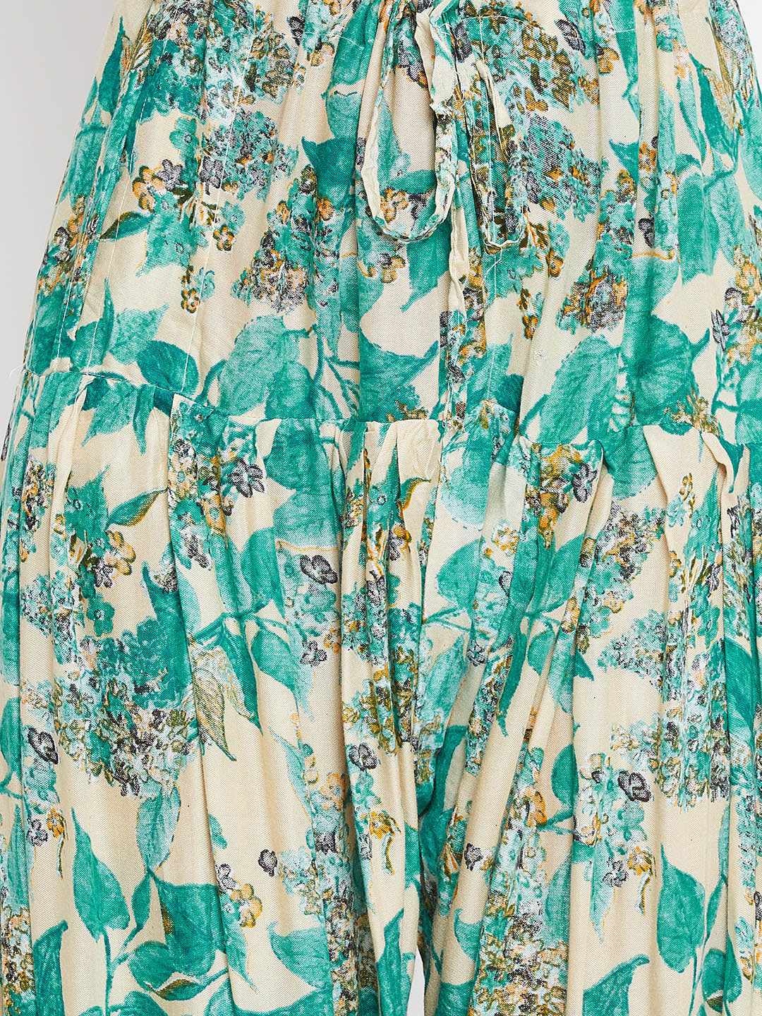 Leafy Printed Rayon Patiala With Dupatta