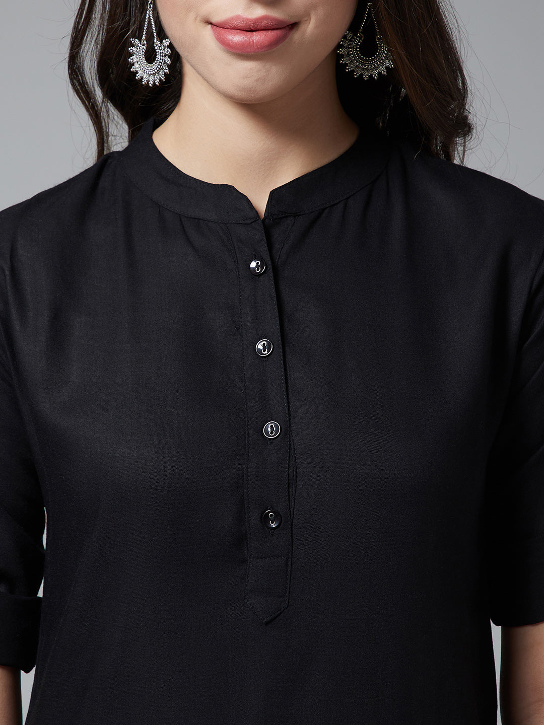 Retro Styled Patiala with Black Kurti Set