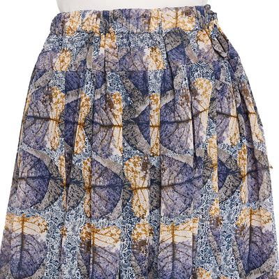 Leafy textured Pleat Skirt