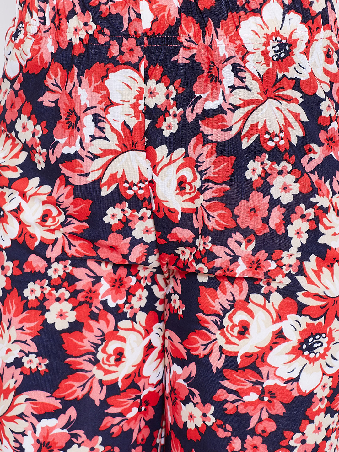 Peach Pink Floral Printed Palazzo