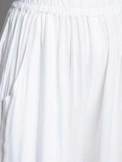 White Plain Rayon Palazzo