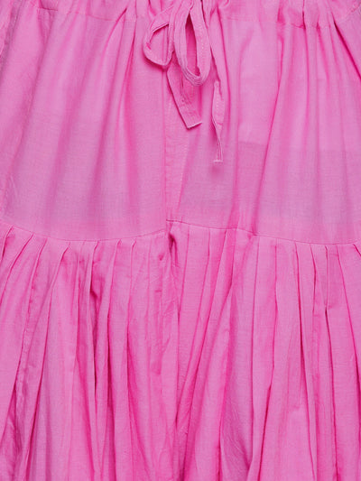 Light Pink Plain Cotton Patiala with Dupatta