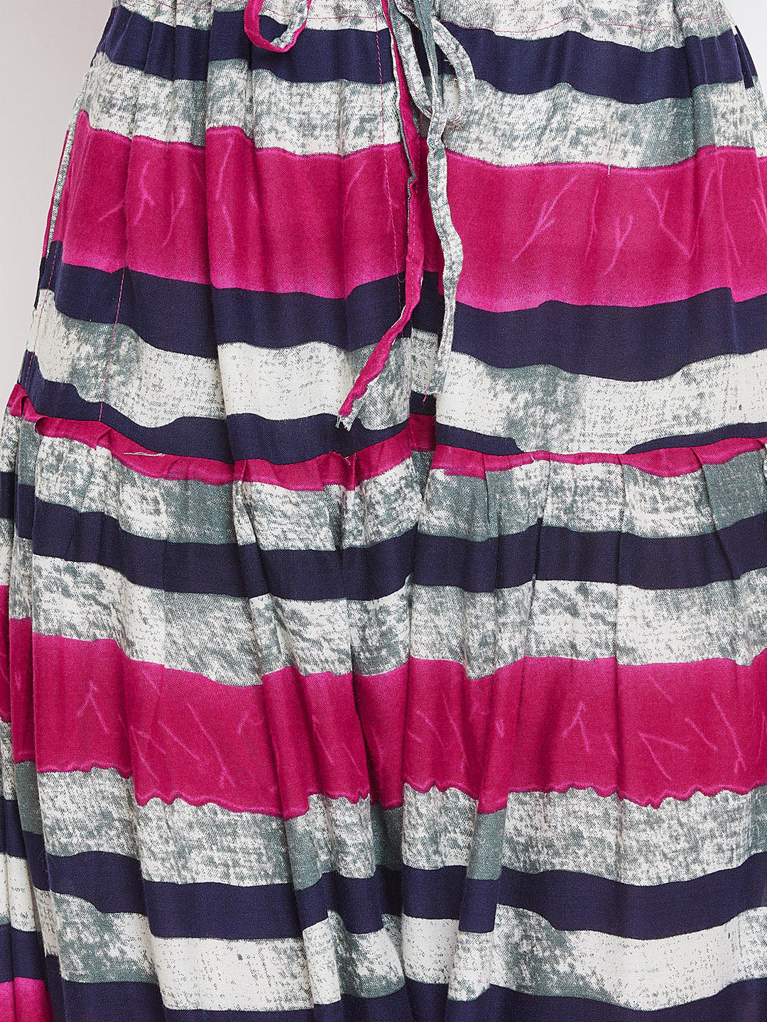 Striped Pattern Rayon Printed Patiala with Dupatta