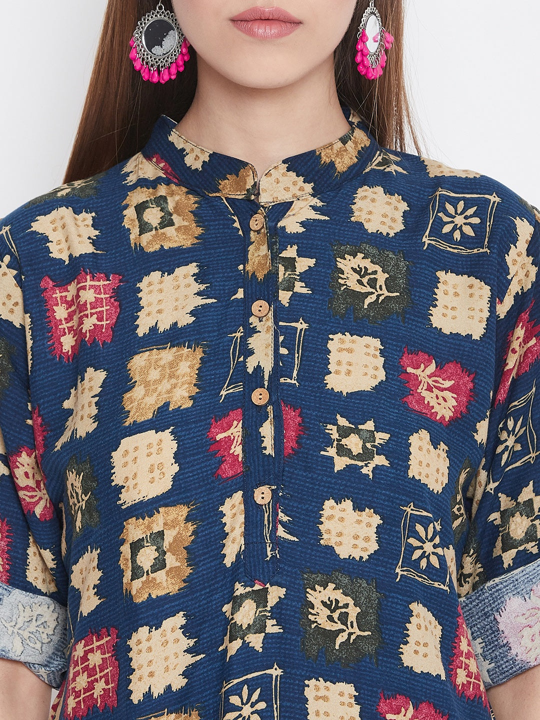 Multicolor Abstract Printed Kurti