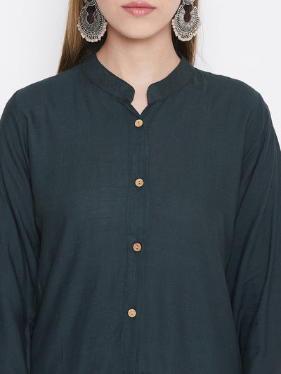Dark Grey Solid Color Kurti