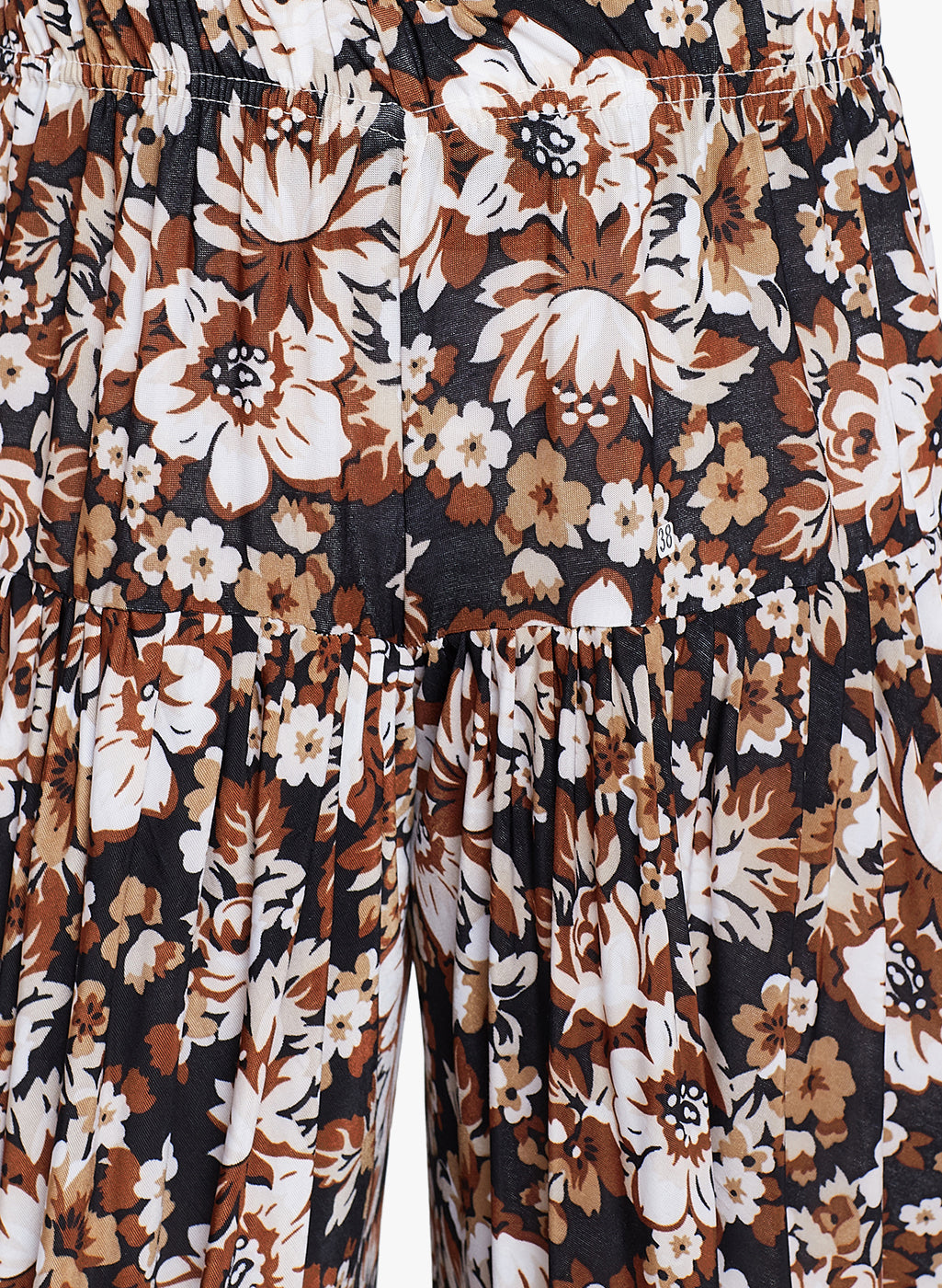 Brown Floral Printed Dhoti