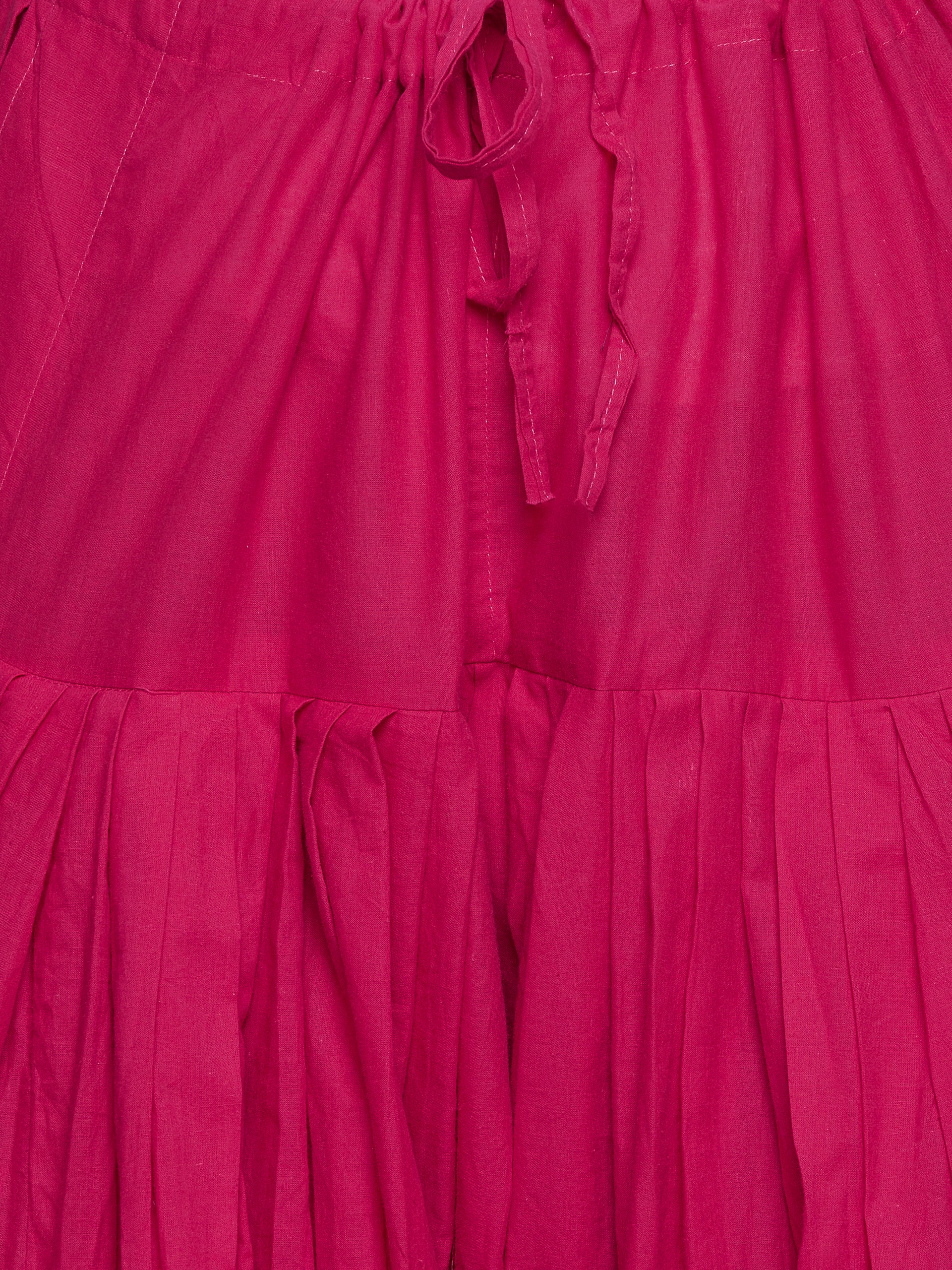 Rani Pink Cotton Plain Patiala with Dupatta