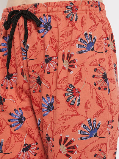 Women's Rusty Tulips Printed Pajama