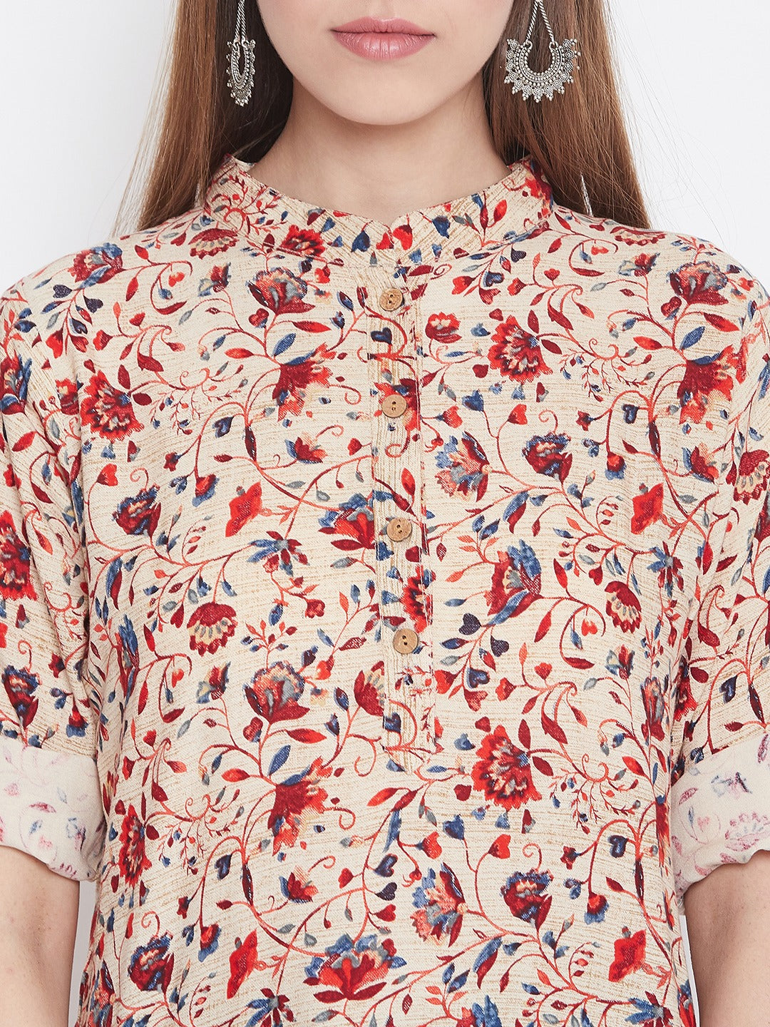 Traditional Floral Printed Kurti