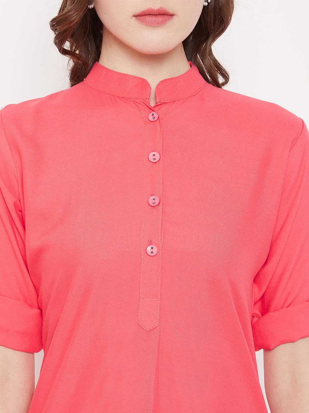 Peach Solid Color Kurti