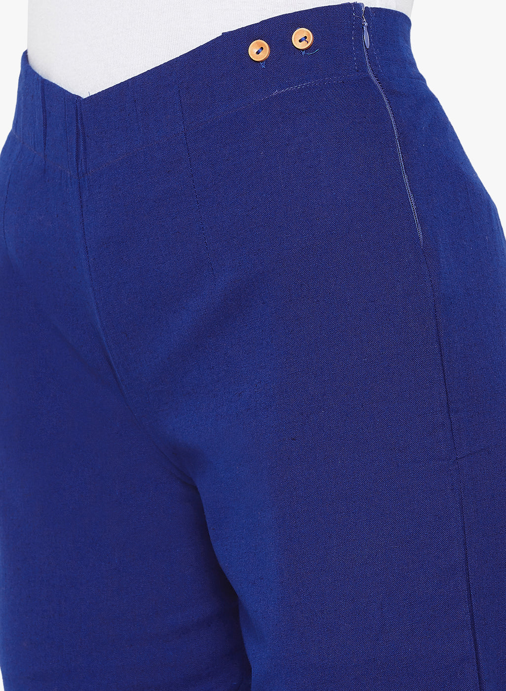 Royal Blue Cotton Slub Pants