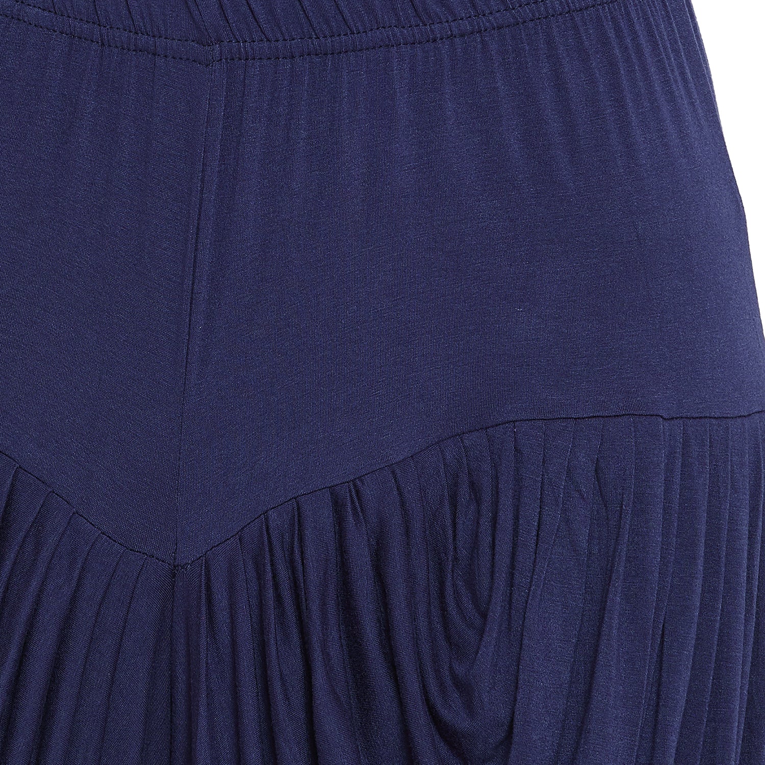 Navy Blue Viscose Plain Dhoti