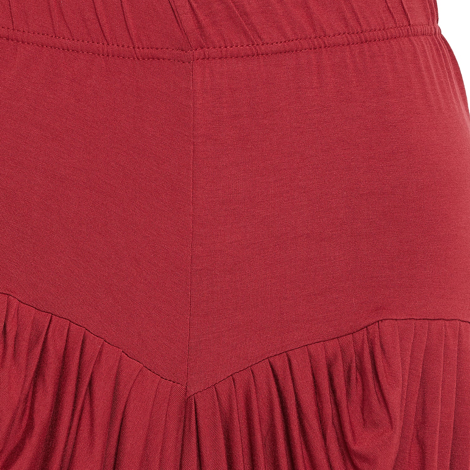 Maroon Viscose Plain Dhoti