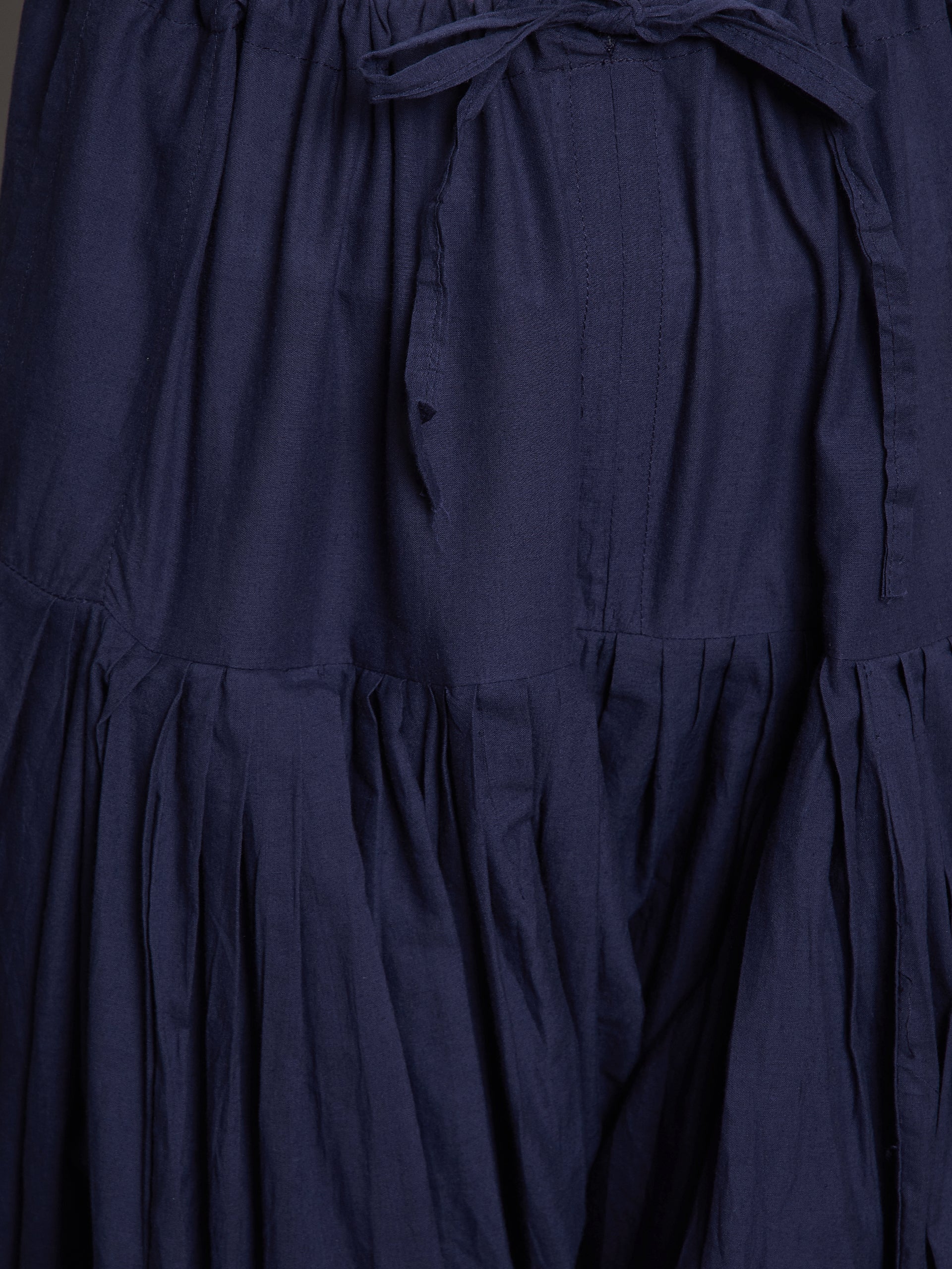 Navy Blue Cotton Plain Patiala with Dupatta