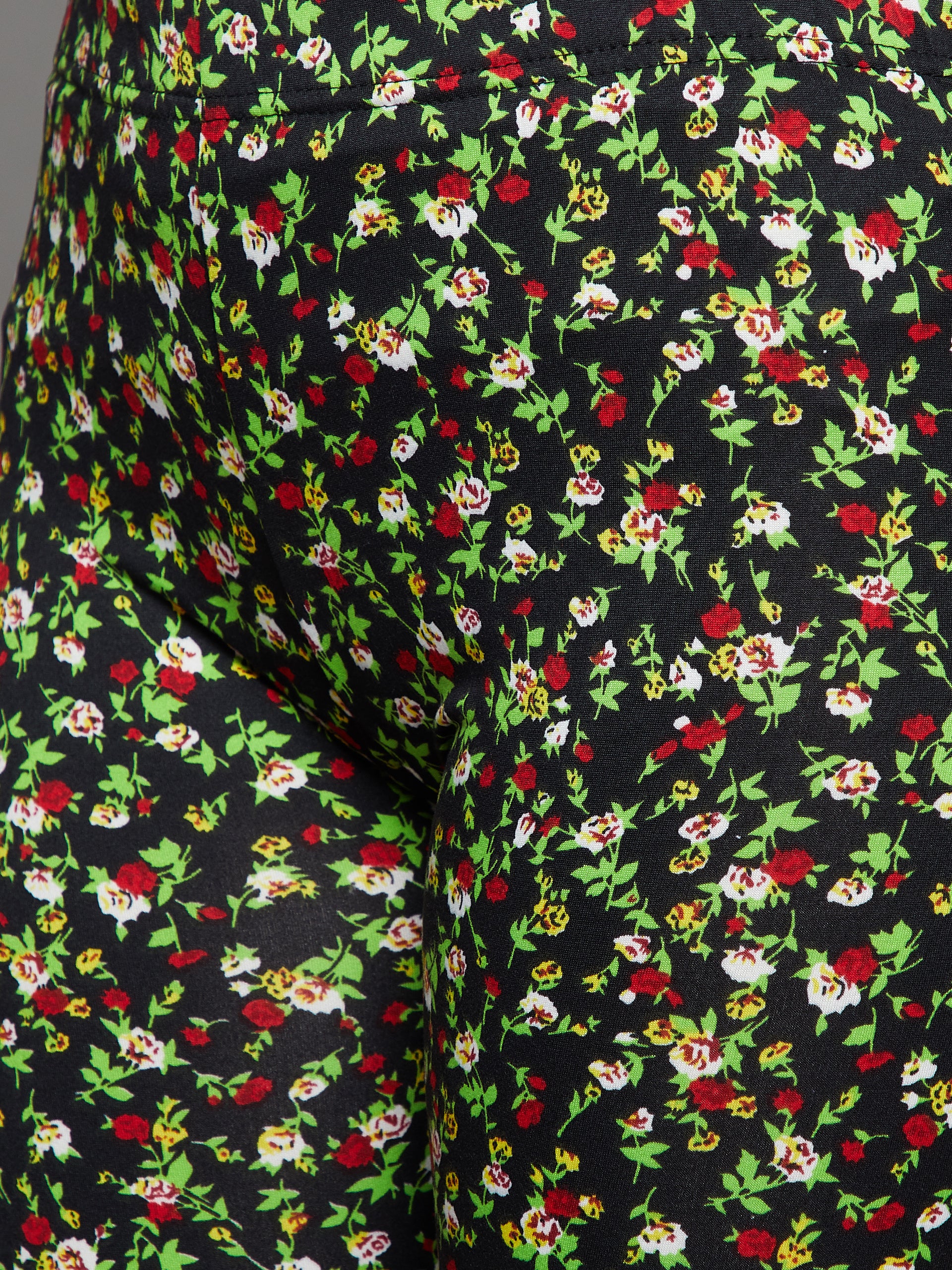 Black Floral Printed Legging