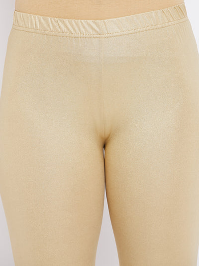 Light Gold Shimmer Leggings - Chudi Length