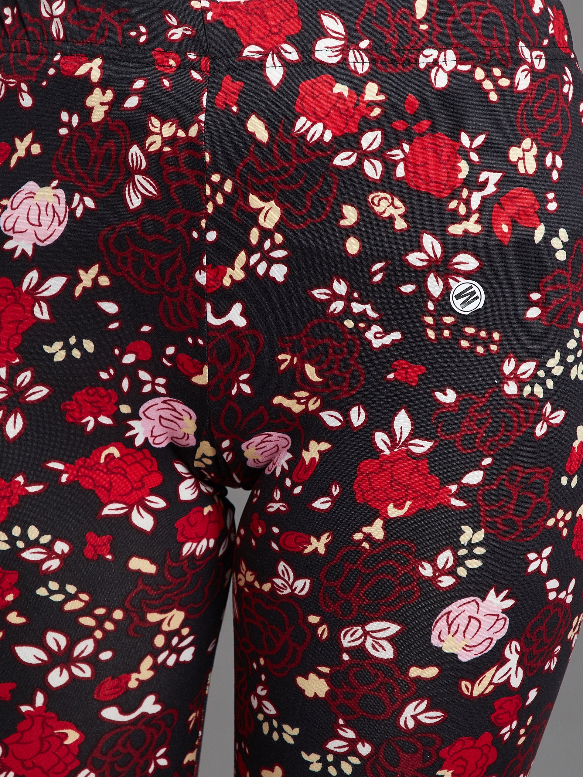 Red Floral Printed Legging