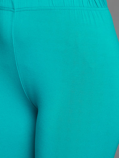 Turquoise Viscose Ankle Legging