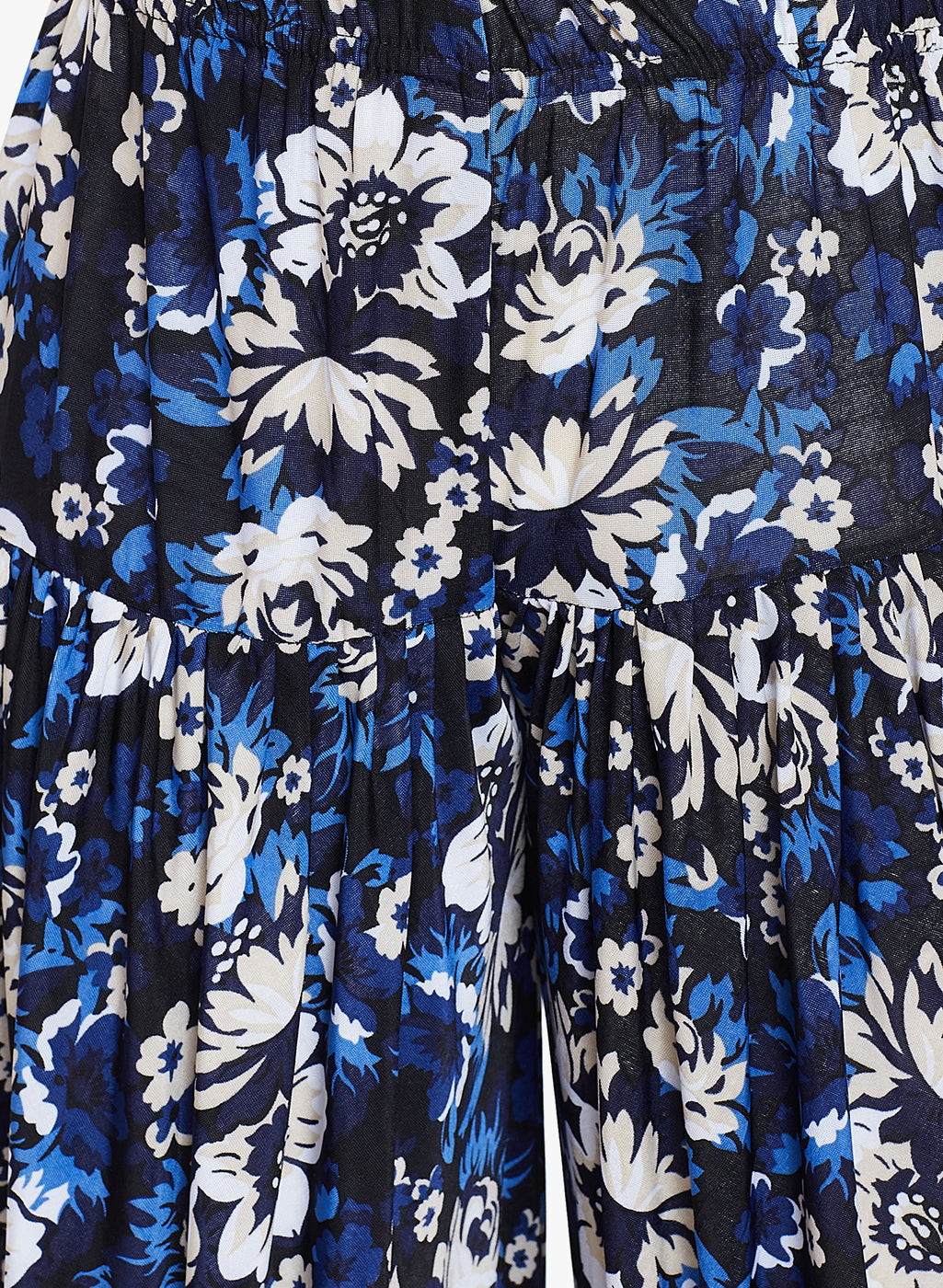 Blue Floral Printed Dhoti