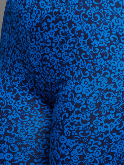 Blue Printed Legging