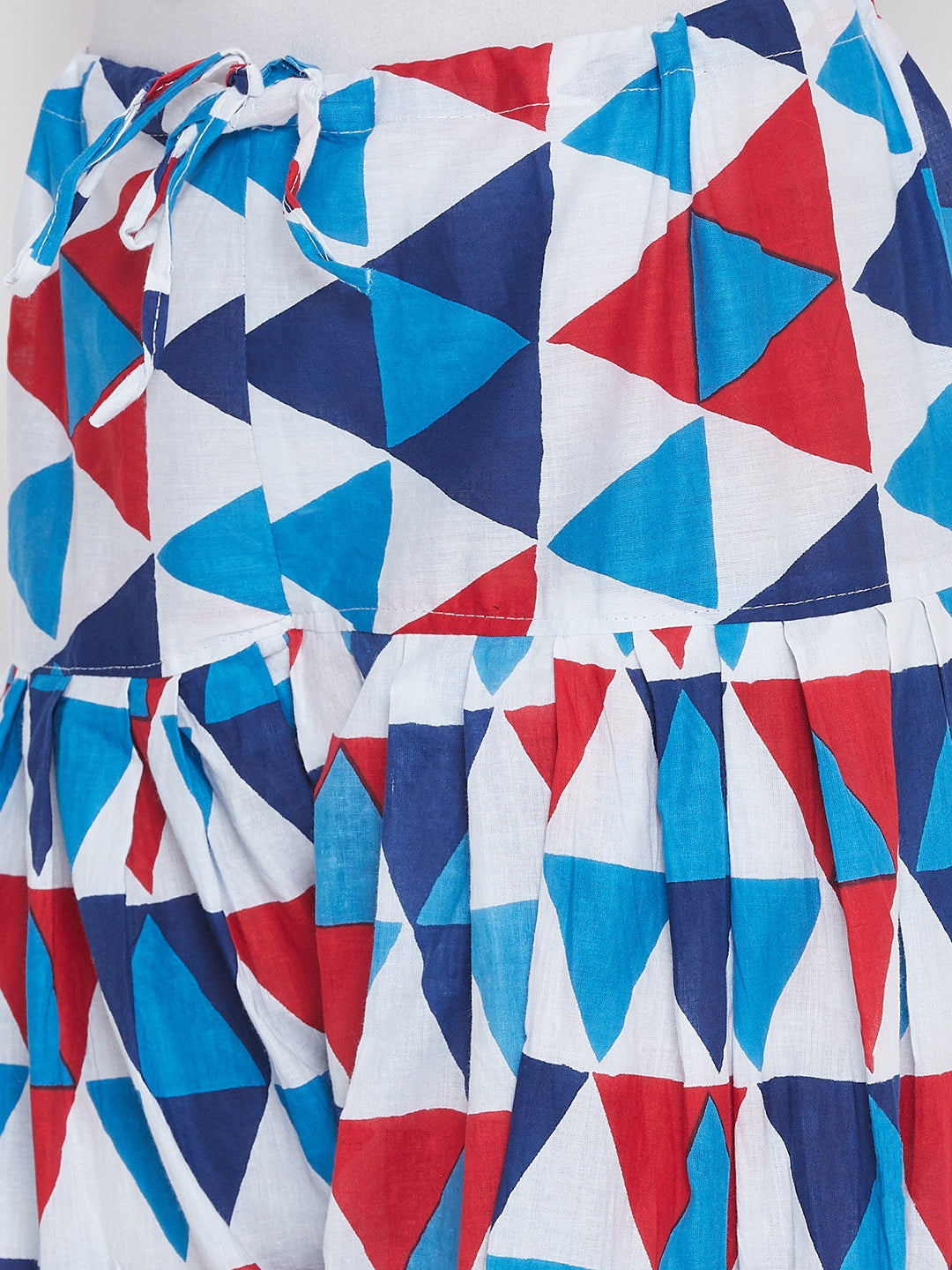 Geometric Pattern Printed Cotton Patiala with Dupatta